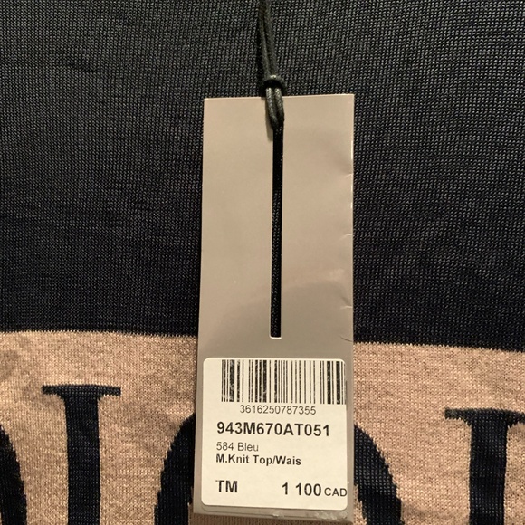 Dior Logo Navy Knit Top - Picture 6 of 6